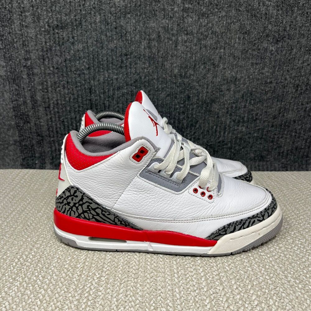 Nike Air Jordan 3 Retro Fire Red Black White Shoes Women’s 8 6.5Y DM0967-160